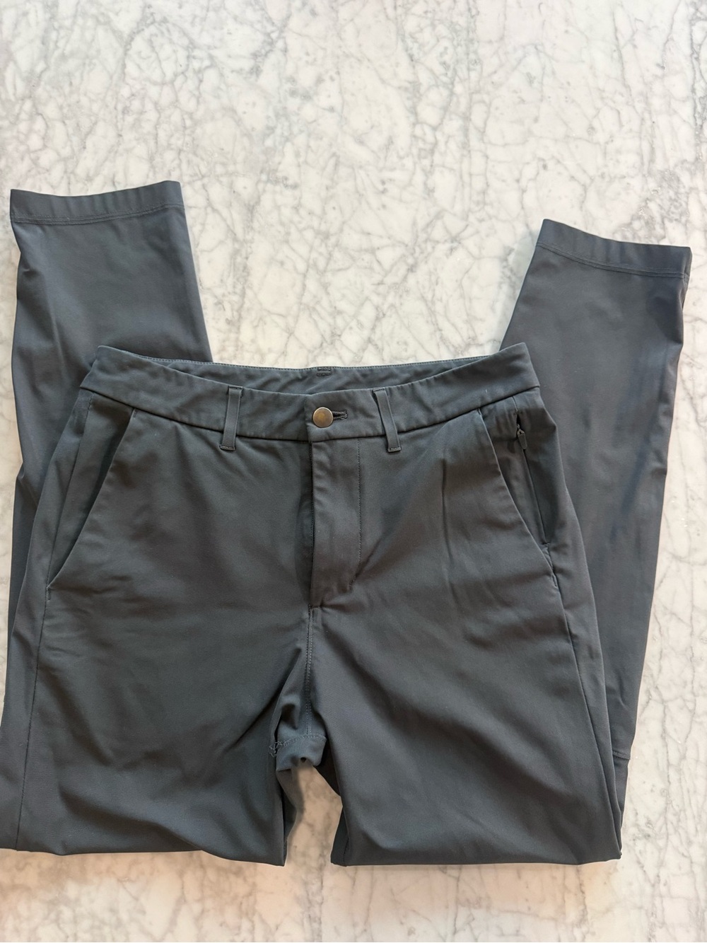 Men's Dark Gray Stretch Chino Pants